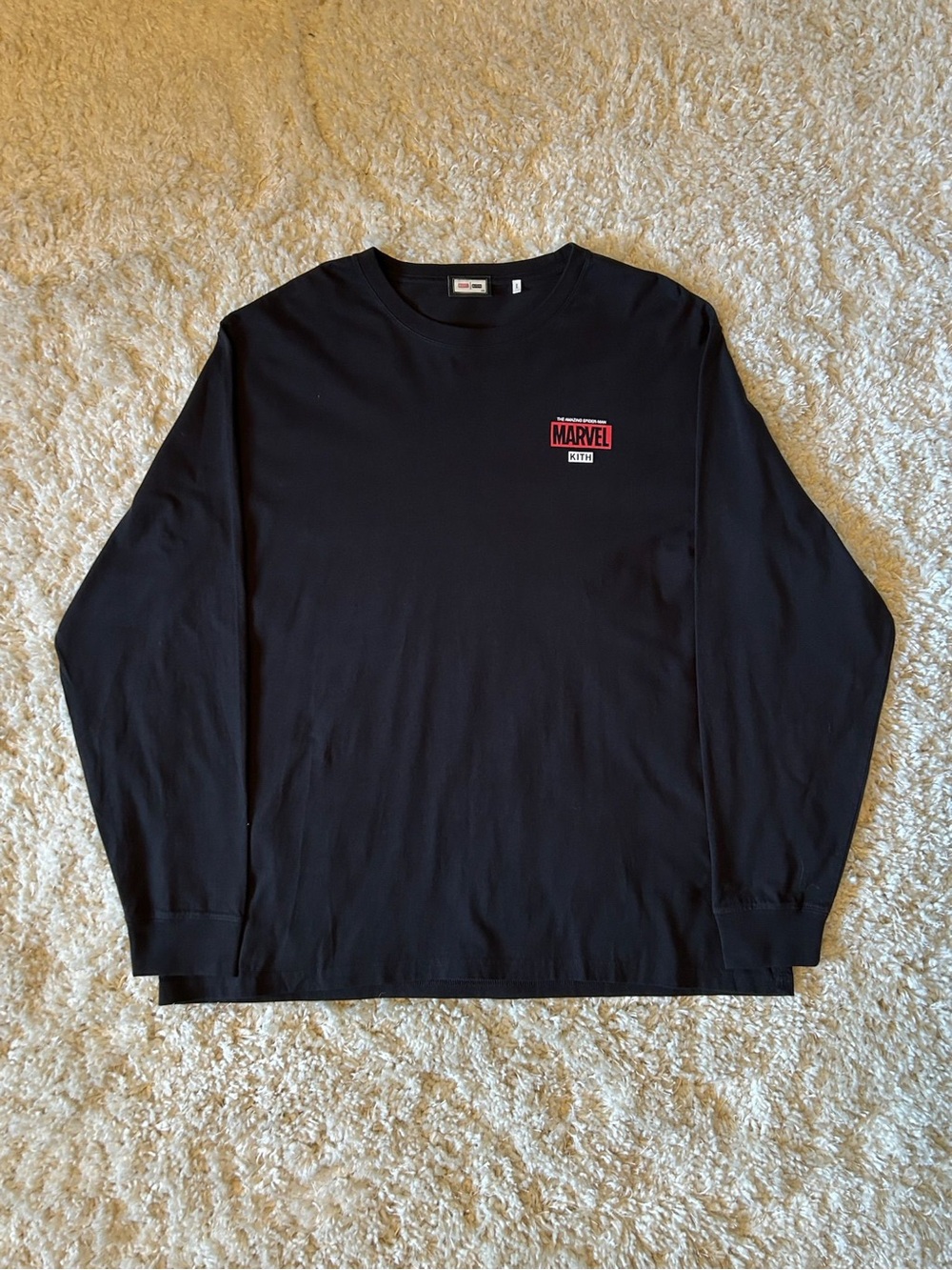 Kith x Spider-Man Timeline Long Sleeve Tee - Size XS.